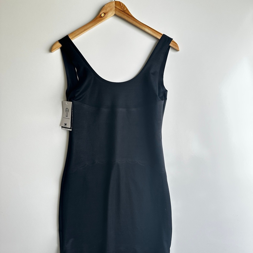 WACOAL Reshape Inside Edit Open Bust Firm Control Black Slip Dress Large NWT